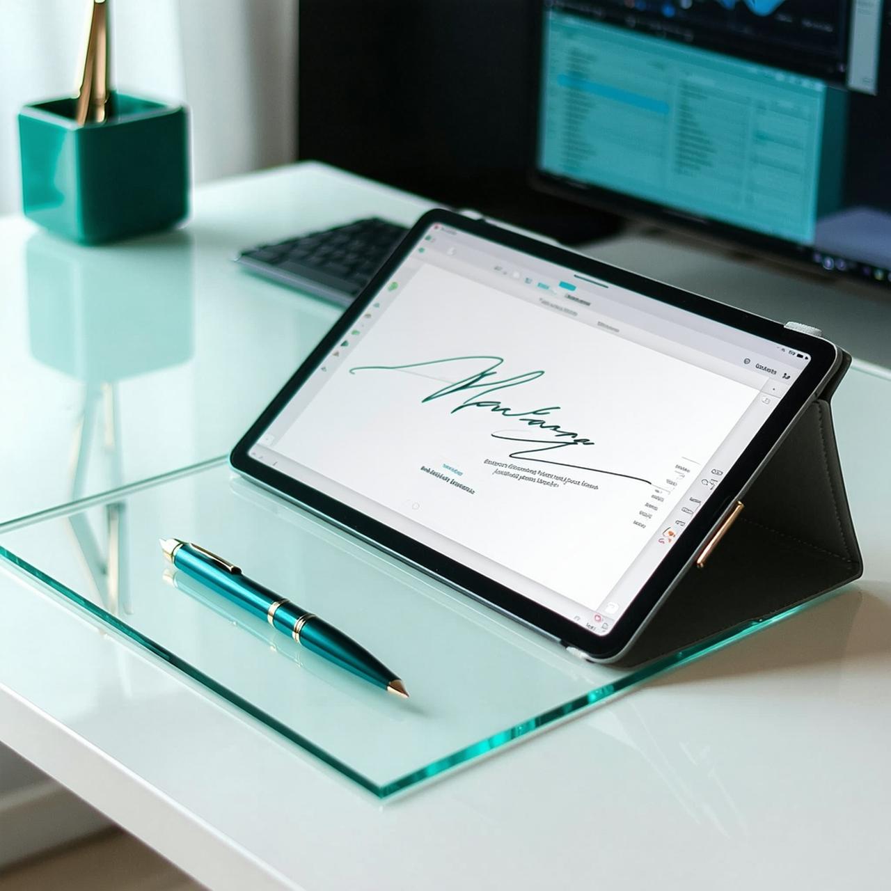 Legal documents and digital security concept